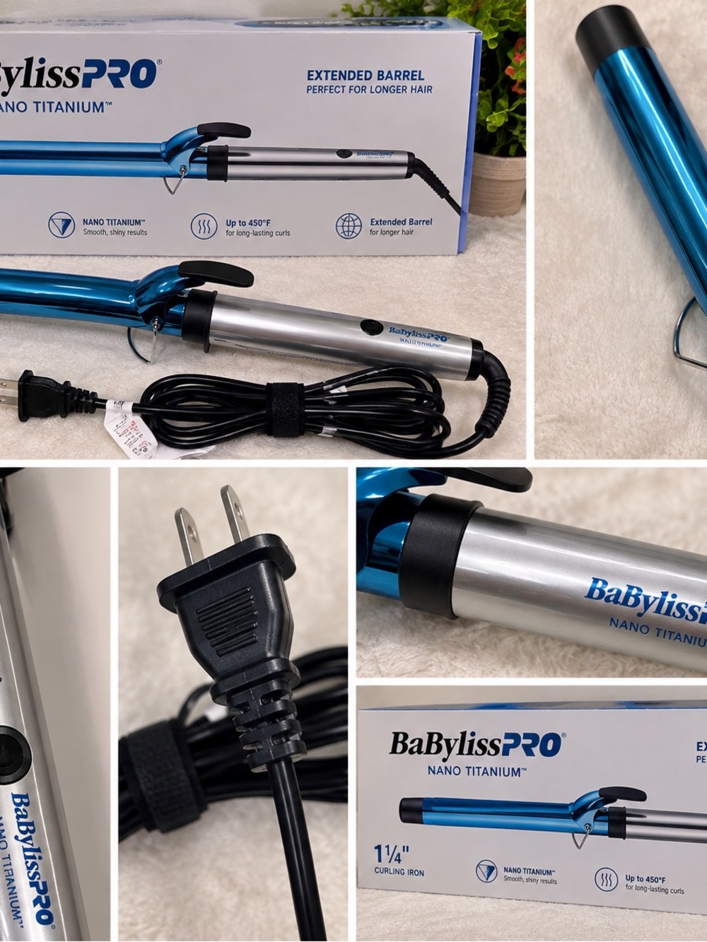 BaBylissPRO Nano Titanium 1¼” Extended Barrel Curling Iron